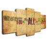 Do It In God???S Glory - Abstract 5 Panel Canvas Art Wall Decor