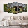 Doberman Pinscher Dog Lover - Animal 5 Panel Canvas Art Wall Decor