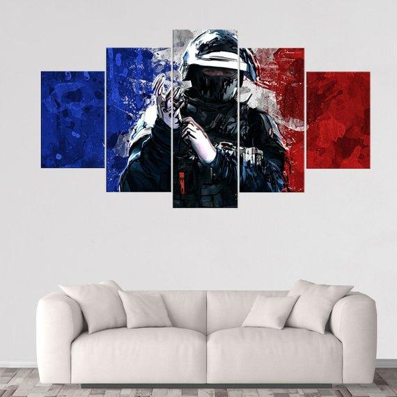 Doc Rainbow Six Siege - Gaming 5 Panel Canvas Art Wall Decor Doc Rainbow Six Siege - Gaming 5 Panel Canvas Art Wall Decor