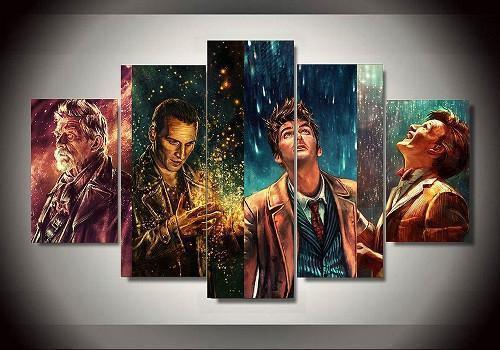 Doctor Who 7 - Movie 5 Panel Canvas Art Wall Decor Doctor Who 7 - Movie 5 Panel Canvas Art Wall Decor