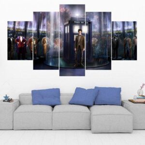 Doctor Who Tardis 11 - Movie 5 Panel Canvas Art Wall Decor