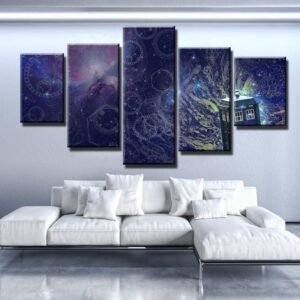 Doctor Who - Tardis - Movie 5 Panel Canvas Art Wall Decor