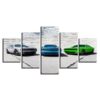 Dodge Challenger B5 Blue Sublime Green Billet Silver Rt Srt - Automative 5 Panel Canvas Art Wall Decor