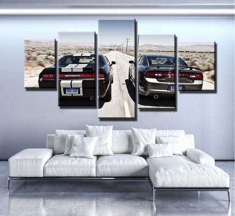 Dodge Muscle 1 - Automative 5 Panel Canvas Art Wall Decor Dodge Muscle 1 - Automative 5 Panel Canvas Art Wall Decor
