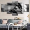Dog Lovely 4 - Animal 5 Panel Canvas Art Wall Decor