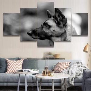 Dog Lovely 4 - Animal 5 Panel Canvas Art Wall Decor