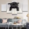 Dog Lovely 6 - Animal 5 Panel Canvas Art Wall Decor
