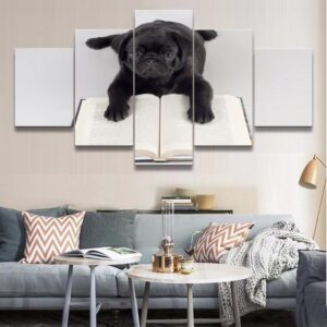 Dog Lovely 6 - Animal 5 Panel Canvas Art Wall Decor