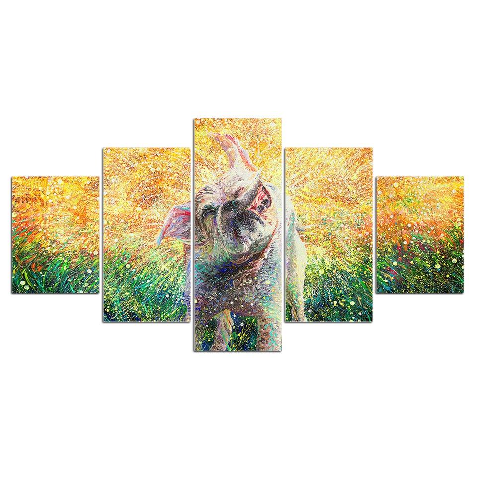 Dog Puppy Pet - Animal 5 Panel Canvas Art Wall Decor Dog Puppy Pet - Animal 5 Panel Canvas Art Wall Decor