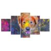 Dog paint spray - Animal 5 Panel Canvas Art Wall Decor