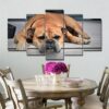 Dogs - Animal 5 Panel Canvas Art Wall Decor