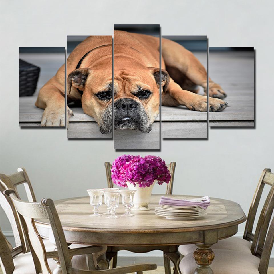 Dogs - Animal 5 Panel Canvas Art Wall Decor Dogs - Animal 5 Panel Canvas Art Wall Decor