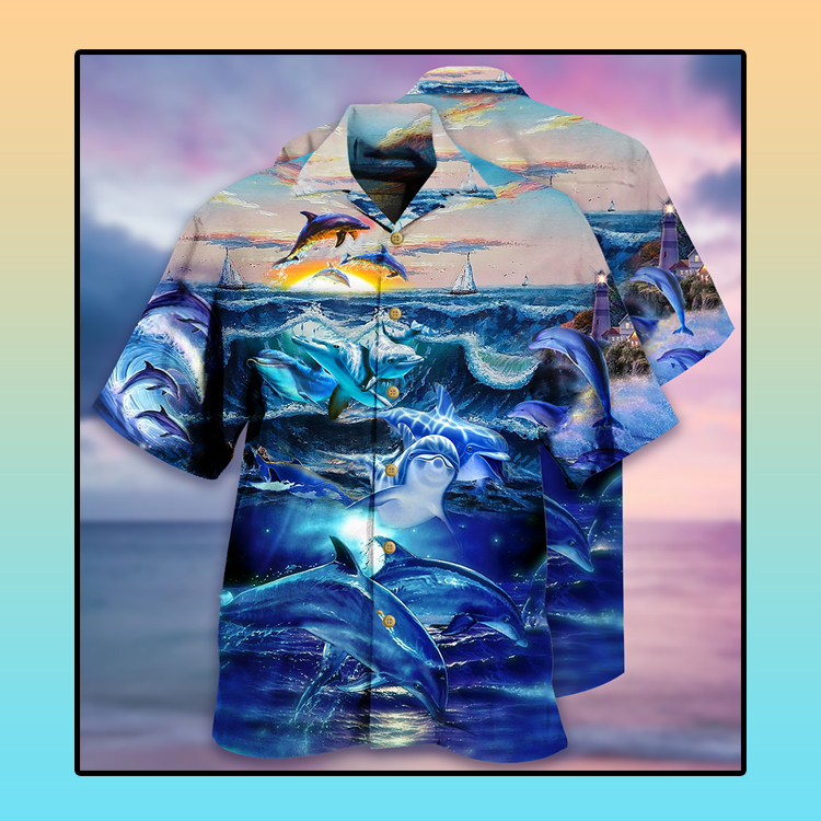 Dolphin Ocean Hawaiian Shirt Dolphin Ocean Hawaiian Shirt