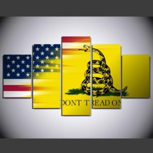 Don’T Tread On Me - Abstract 5 Panel Canvas Art Wall Decor