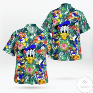 Donald Duck Funny Flower Hawaiian Shirt