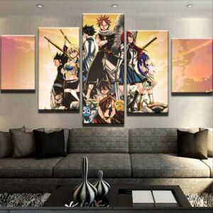 Dont Mess With Fairy Tail - Anime 5 Panel Canvas Art Wall Decor