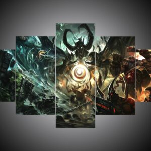 Dota 1 - Gaming 5 Panel Canvas Art Wall Decor