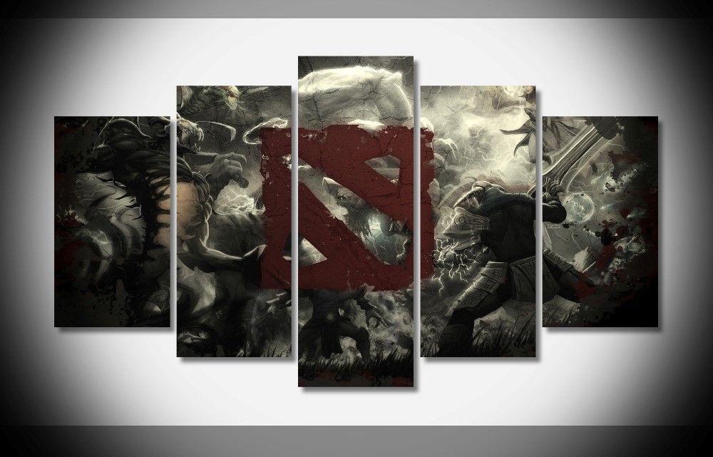 Dota 2 Pc Game - Gaming 5 Panel Canvas Art Wall Decor Dota 2 Pc Game - Gaming 5 Panel Canvas Art Wall Decor