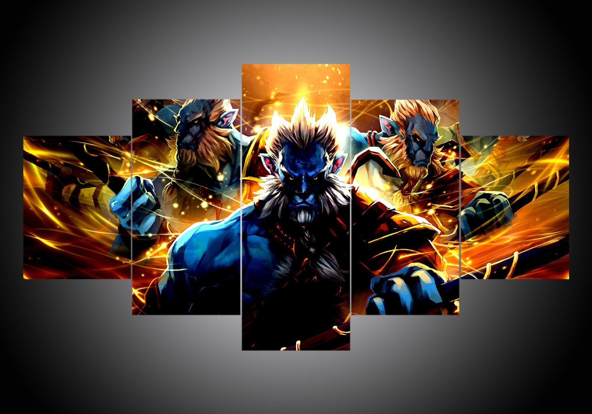 Dota 2 - Gaming 5 Panel Canvas Art Wall Decor Dota 2 - Gaming 5 Panel Canvas Art Wall Decor