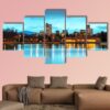 Downtown Denver At Morning - Nature 5 Panel Canvas Art Wall Decor