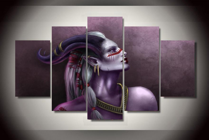 Dragon Age Inquisition - Abstract 5 Panel Canvas Art Wall Decor Dragon Age Inquisition - Abstract 5 Panel Canvas Art Wall Decor