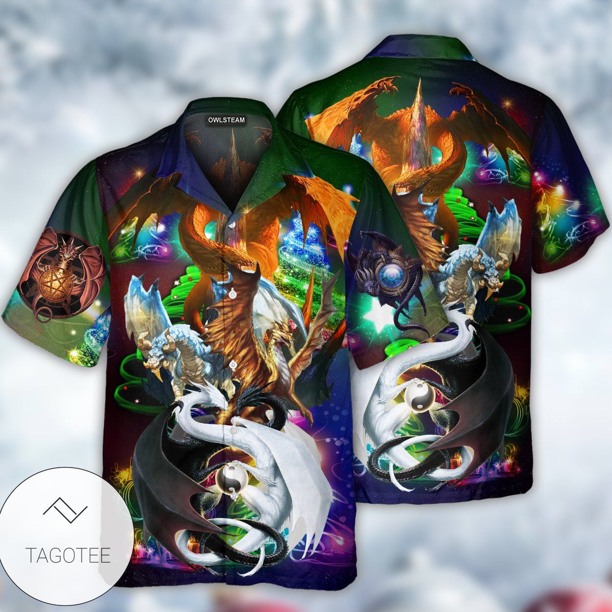 Dragon And Merry Christmas Hawaiian Shirt Dragon And Merry Christmas Hawaiian Shirt