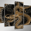 Dragon Art - Abstract 5 Panel Canvas Art Wall Decor