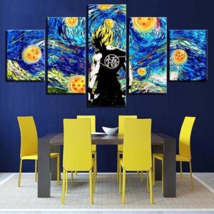 Dragon Ball 11 - Anime 5 Panel Canvas Art Wall Decor
