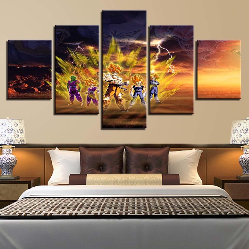 Dragon Ball 40 - Anime 5 Panel Canvas Art Wall Decor Dragon Ball 40 - Anime 5 Panel Canvas Art Wall Decor