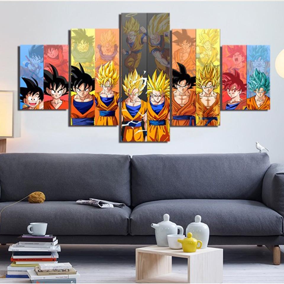 Dragon Ball 50 - Anime 5 Panel Canvas Art Wall Decor Dragon Ball 50 - Anime 5 Panel Canvas Art Wall Decor