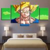 Dragon Ball 61 - Anime 5 Panel Canvas Art Wall Decor