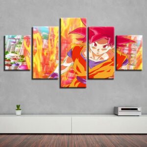 Dragon Ball 89 - Anime 5 Panel Canvas Art Wall Decor