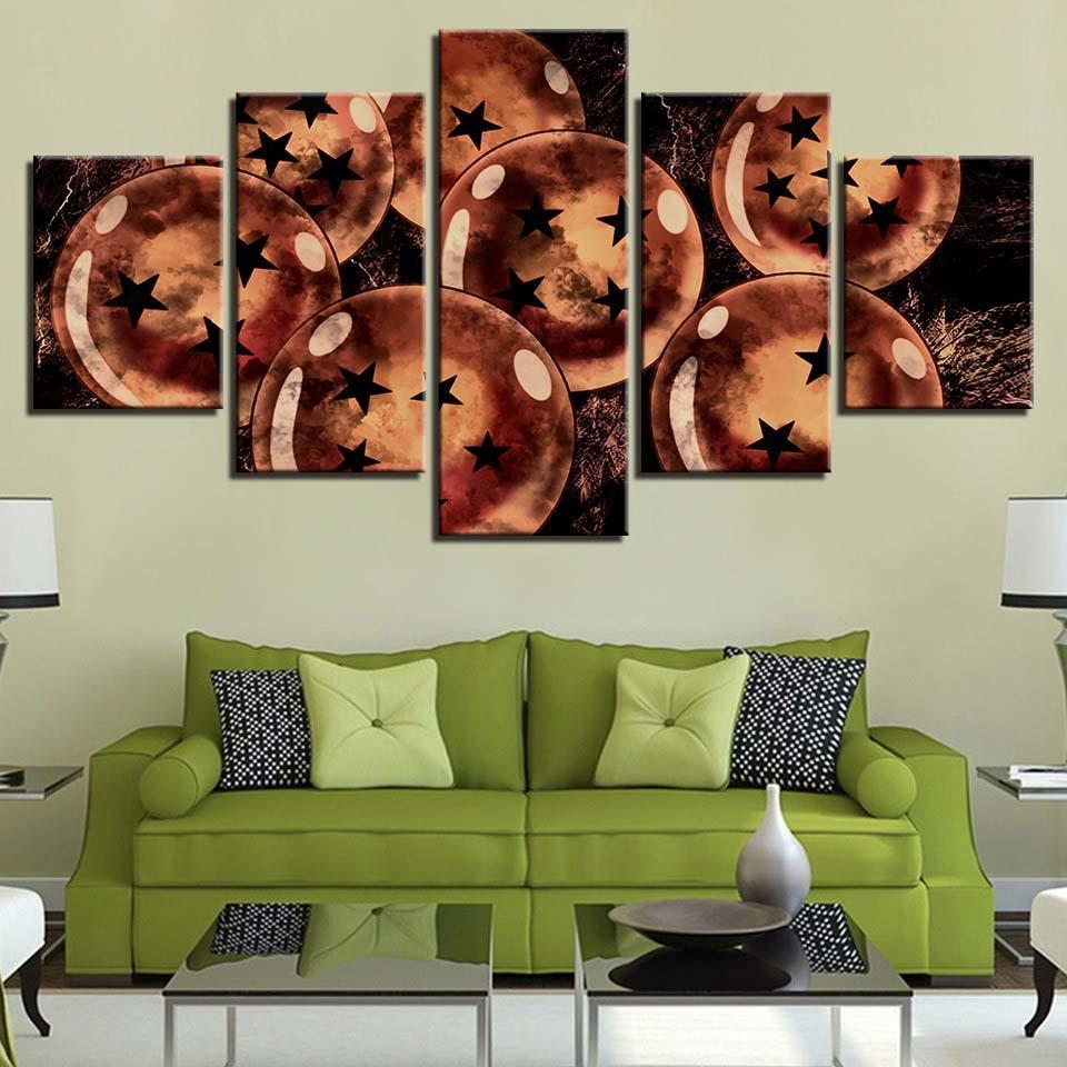 Dragon Ball Animation Simple 2 - Anime 5 Panel Canvas Art Wall Decor Dragon Ball Animation Simple 2 - Anime 5 Panel Canvas Art Wall Decor