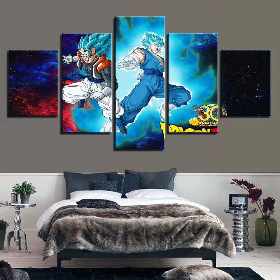 Dragon Ball Animation Simple 3- Anime 5 Panel Canvas Art Wall Decor Dragon Ball Animation Simple 3- Anime 5 Panel Canvas Art Wall Decor