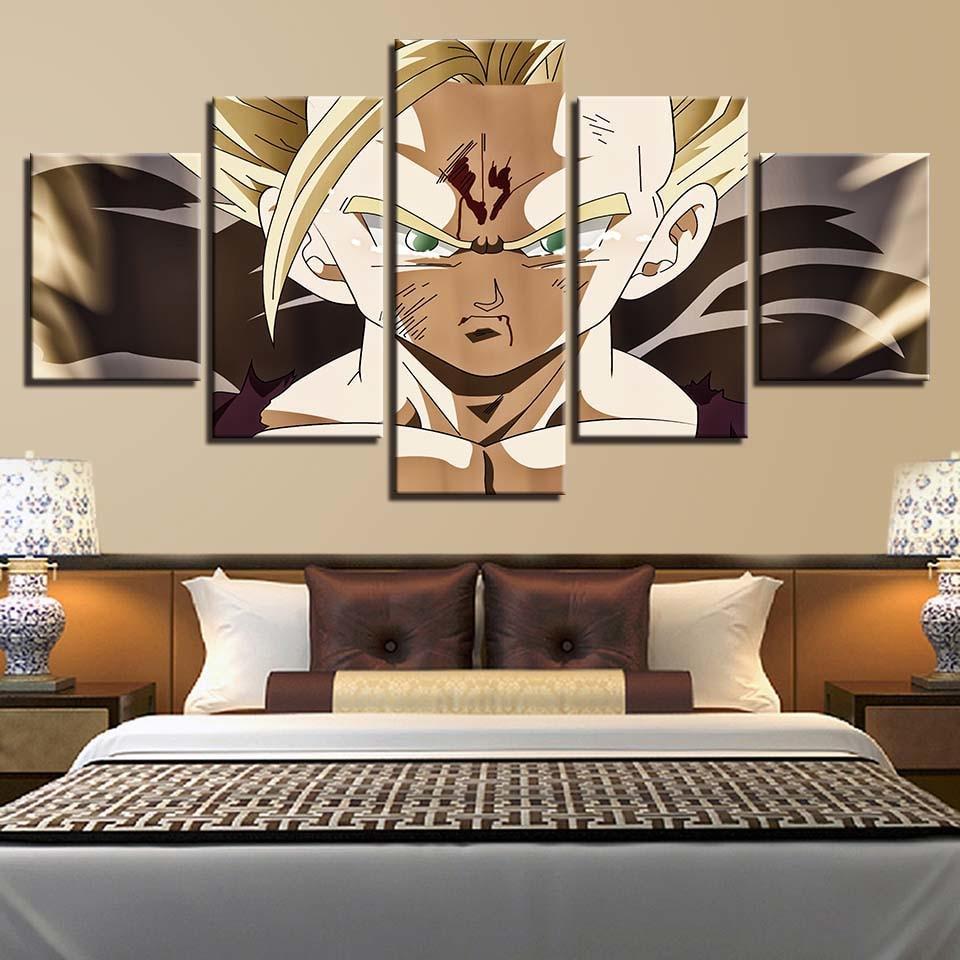 Dragon Ball Animation Simple 5 - Anime 5 Panel Canvas Art Wall Decor Dragon Ball Animation Simple 5 - Anime 5 Panel Canvas Art Wall Decor