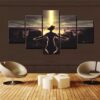 Dragon Ball Black Goku - Anime 5 Panel Canvas Art Wall Decor