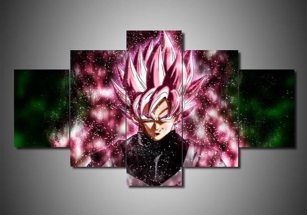 Dragon Ball Black - Anime 5 Panel Canvas Art Wall Decor Dragon Ball Black - Anime 5 Panel Canvas Art Wall Decor