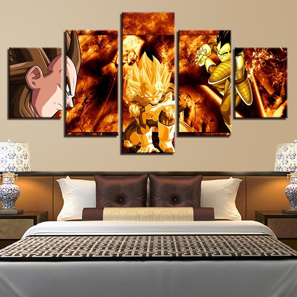 Dragon Ball Goku 19 - Anime 5 Panel Canvas Art Wall Decor Dragon Ball Goku 19 - Anime 5 Panel Canvas Art Wall Decor