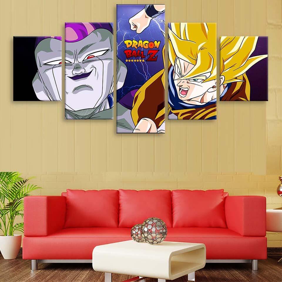 Dragon Ball Goku 27 - Anime 5 Panel Canvas Art Wall Decor Dragon Ball Goku 27 - Anime 5 Panel Canvas Art Wall Decor