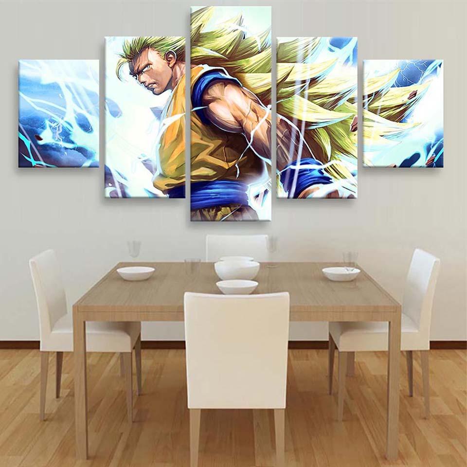 Dragon Ball Goku 28 - Anime 5 Panel Canvas Art Wall Decor Dragon Ball Goku 28 - Anime 5 Panel Canvas Art Wall Decor