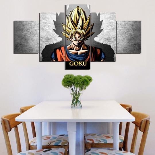 Dragon Ball Goku 3 - Anime 5 Panel Canvas Art Wall Decor Dragon Ball Goku 3 - Anime 5 Panel Canvas Art Wall Decor