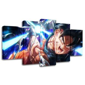 Dragon Ball Goku 4 - Anime 5 Panel Canvas Art Wall Decor