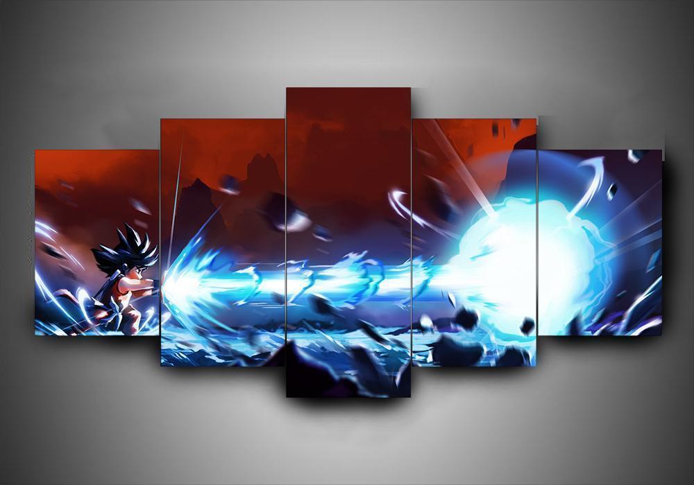 Dragon Ball Goku Kid Anime - 5 Panel Canvas Art Wall Decor Dragon Ball Goku Kid Anime - 5 Panel Canvas Art Wall Decor