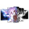 Dragon Ball Goku Ultra Instinct 2 - Anime 5 Panel Canvas Art Wall Decor