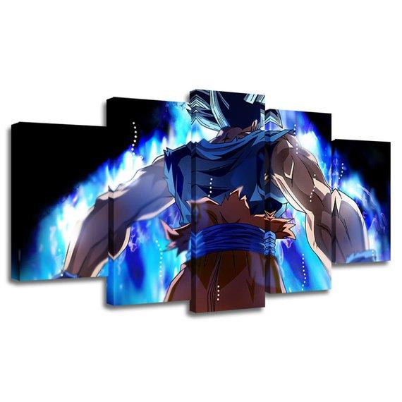 Dragon Ball Goku Ultra Instinct 3 - Anime 5 Panel Canvas Art Wall Decor Dragon Ball Goku Ultra Instinct 3 - Anime 5 Panel Canvas Art Wall Decor