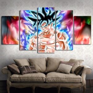 Dragon Ball Goku - Anime 5 Panel Canvas Art Wall Decor