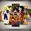 Dragon Ball Group - Cartoon 5 Panel Canvas Art Wall Decor