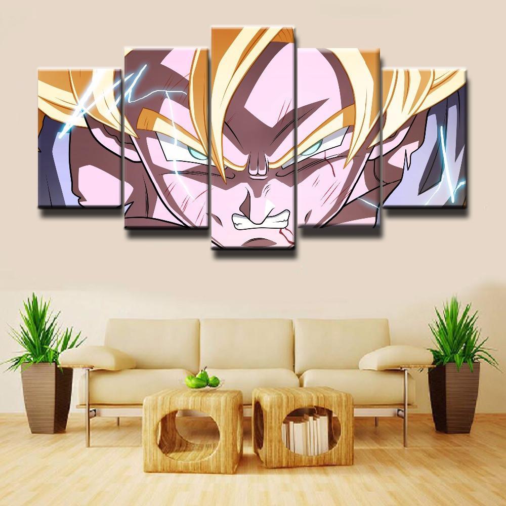 Dragon Ball Modern Decorative Art - Cartoon 5 Panel Canvas Art Wall Decor Dragon Ball Modern Decorative Art - Cartoon 5 Panel Canvas Art Wall Decor