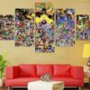 Dragon Ball Series Characters Anime - 5 Panel Canvas Art Wall Decor