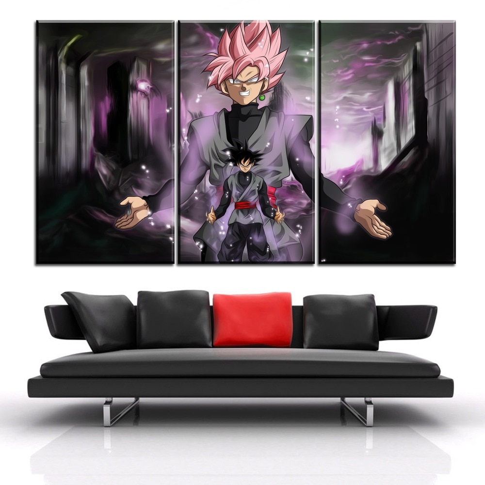 Dragon Ball Super Saiyan 5 Anime 3 Pieces - 3 Panel Canvas Art Wall Decor Dragon Ball Super Saiyan 5 Anime 3 Pieces - 3 Panel Canvas Art Wall Decor